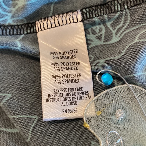 Casual Corner Annex Black and Green Floral Flowers Skirt - Picture 8 of 9